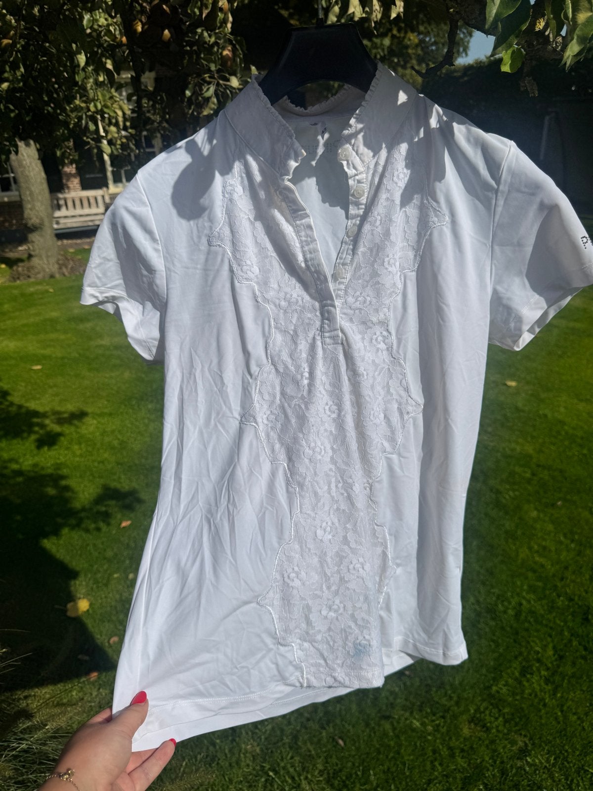 Pikeur wedstrijdshirt maat 42, Wit, Maat 42/44 (L), Ophalen of Verzenden, Zo goed als nieuw