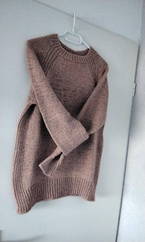 Handgebreide merinowollen trui, maat M, Maat 38/40 (M), Beige, Nieuw, Ophalen of Verzenden