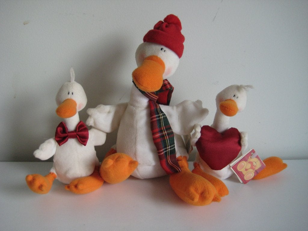 Forever Friends ganzen 3 knuffels 1x20 cm 2x14cm, Ophalen of Verzenden, Zo goed als nieuw, Stoffen beer, Forever Friends
