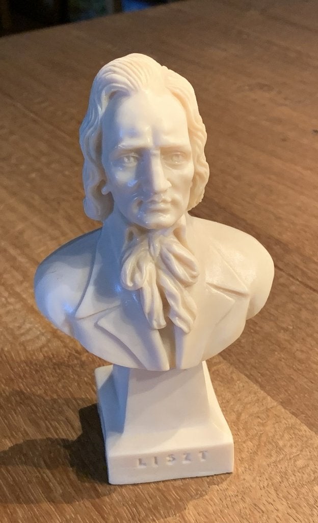 Frans Liszt Borstbeeld, Minder dan 20 cm, Buste, Ophalen of Verzenden, Wit