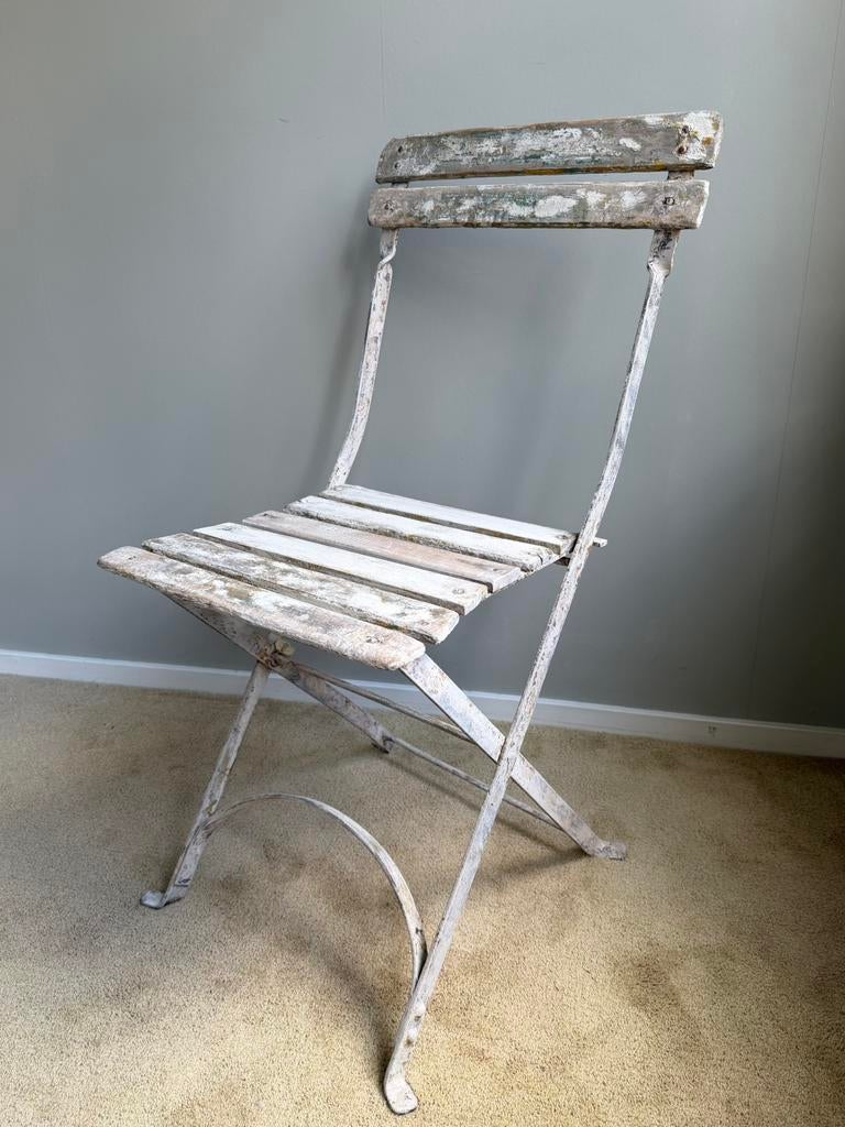 Brocante Bistro-stoeltje/ tuinstoeltje, Antiek en Kunst, Curiosa en Brocante, Ophalen