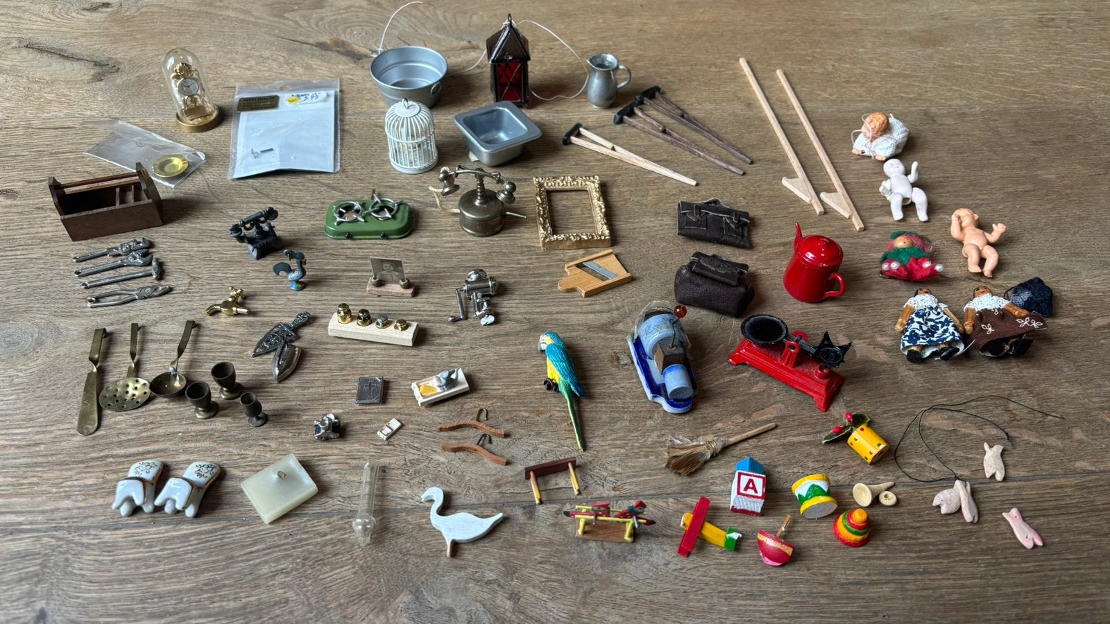 Vintage miniaturen voor poppenhuis, Ophalen of Verzenden, Zo goed als nieuw, Poppenhuis