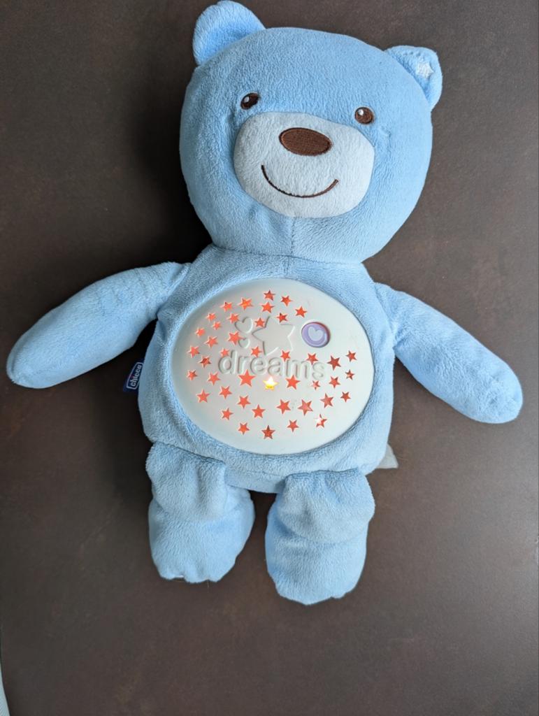 Chicco Knuffel projector Baby Bear First Dreams blauw, Ophalen of Verzenden, Zo goed als nieuw, Overige typen, Met licht