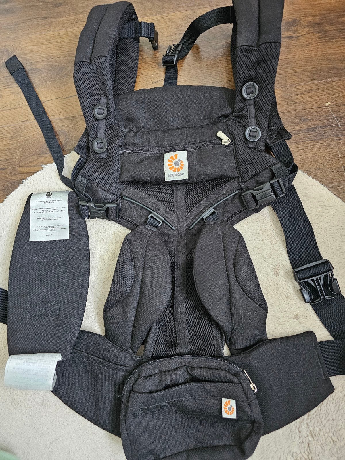 Ergobaby Omni 360 Cool Air Draagzak /breeze- Zwart, Ergobaby, Ophalen of Verzenden, Zo goed als nieuw, Buik, Rug of Zij