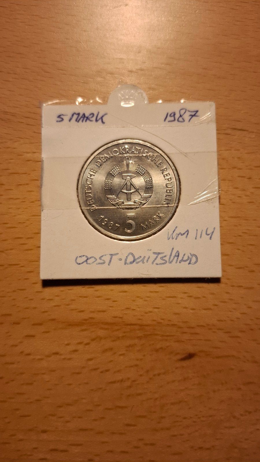 DDR 5 Mark munt 1987 - Nikolai Viertel Berlijn, Ophalen of Verzenden, Duitsland, Losse munt