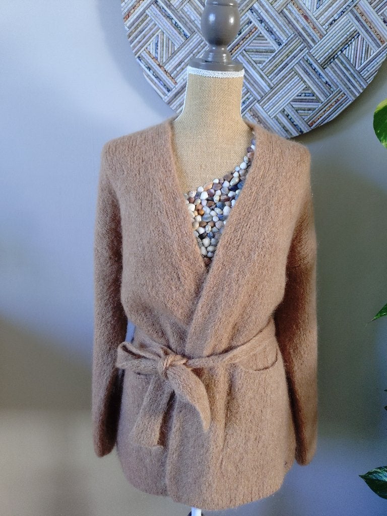 Te koop nieuw camelkleurig zacht kimono vest Meme Road S, Kleding | Dames, Bruin, Nieuw, Ophalen of Verzenden, Maat 36 (S)