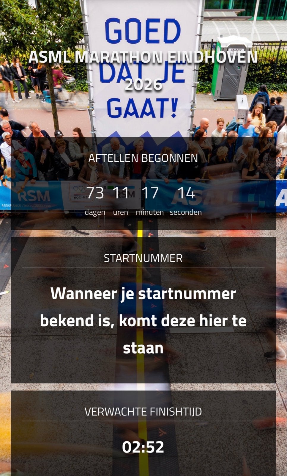 Ticket hele Marathon Eindhoven, Tickets en Kaartjes, Eén persoon, Oktober