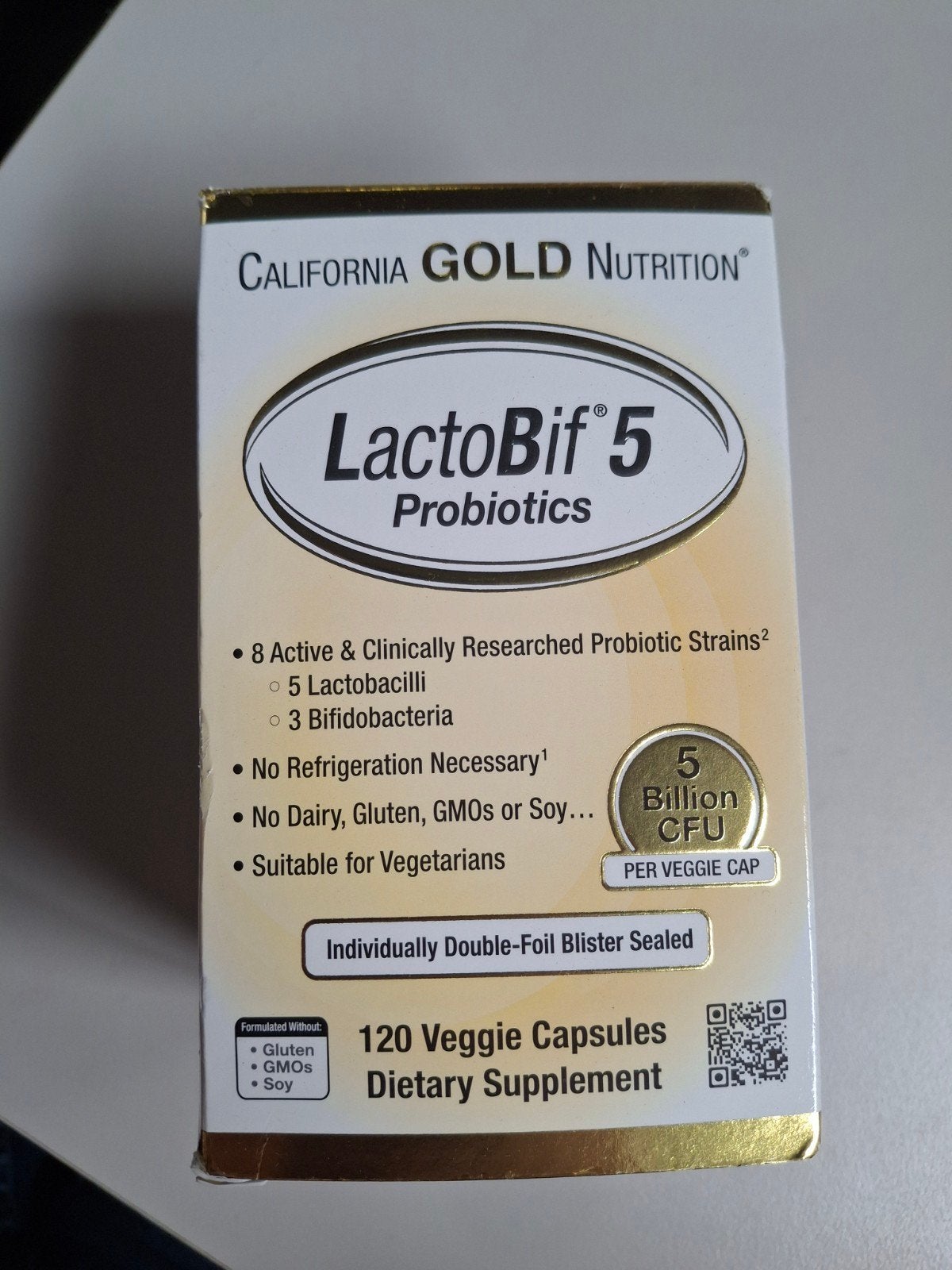 California Gold Nutrition LactoBif 5 Probiotica, Poeder of Drank, Nieuw, Ophalen of Verzenden, Nvt