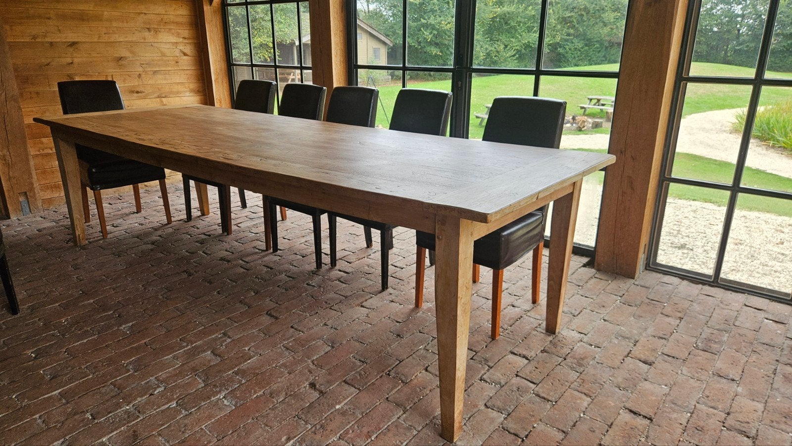 Massief Teak Eettafel 300x100 cm - Robuust & Stijlvol, Ophalen, Rechthoekig, Teakhout, Landelijk