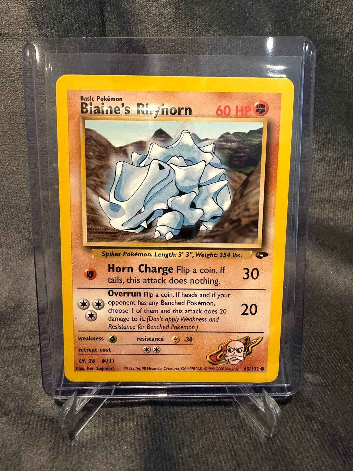 Pokémon Blaine's Rhyhorn 65/132 – Gym Challenge – NM, Verzenden, Zo goed als nieuw