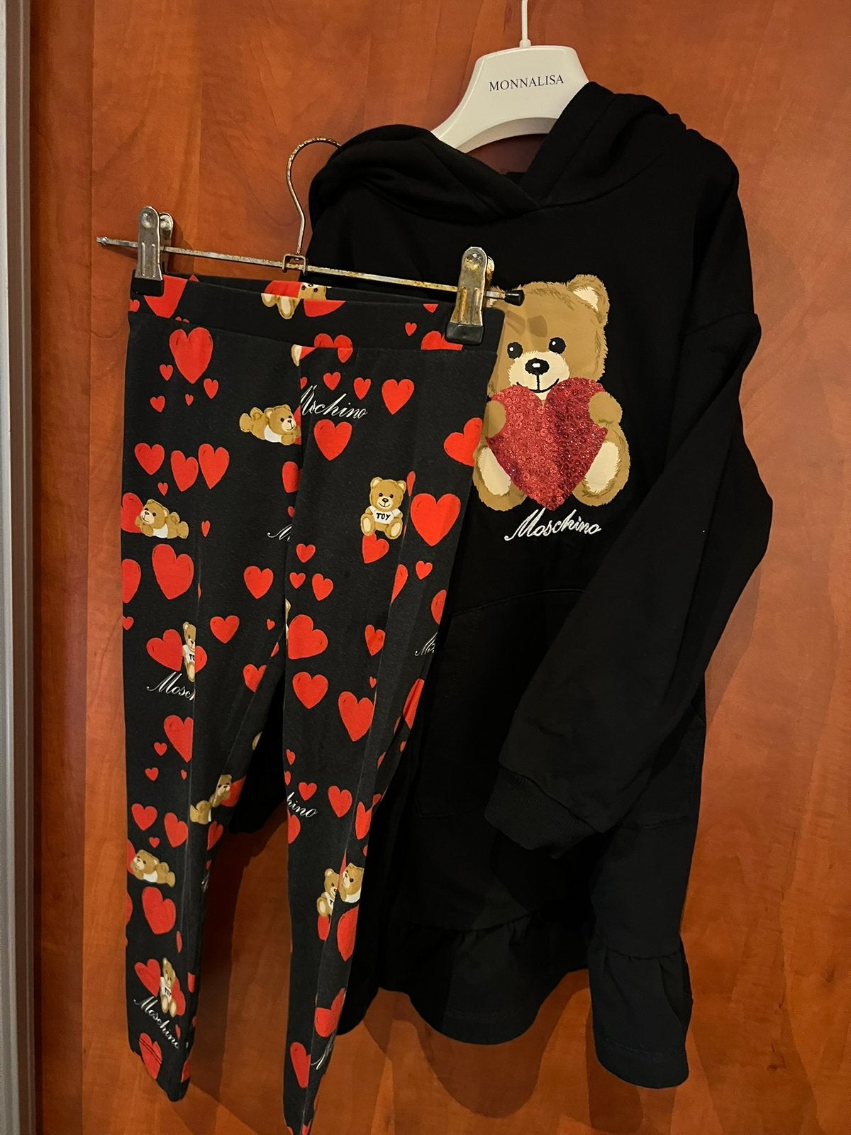 MOSCHINO set jurk en legging 116 origineel zgan, Moschino, Meisje, Ophalen of Verzenden, Zo goed als nieuw