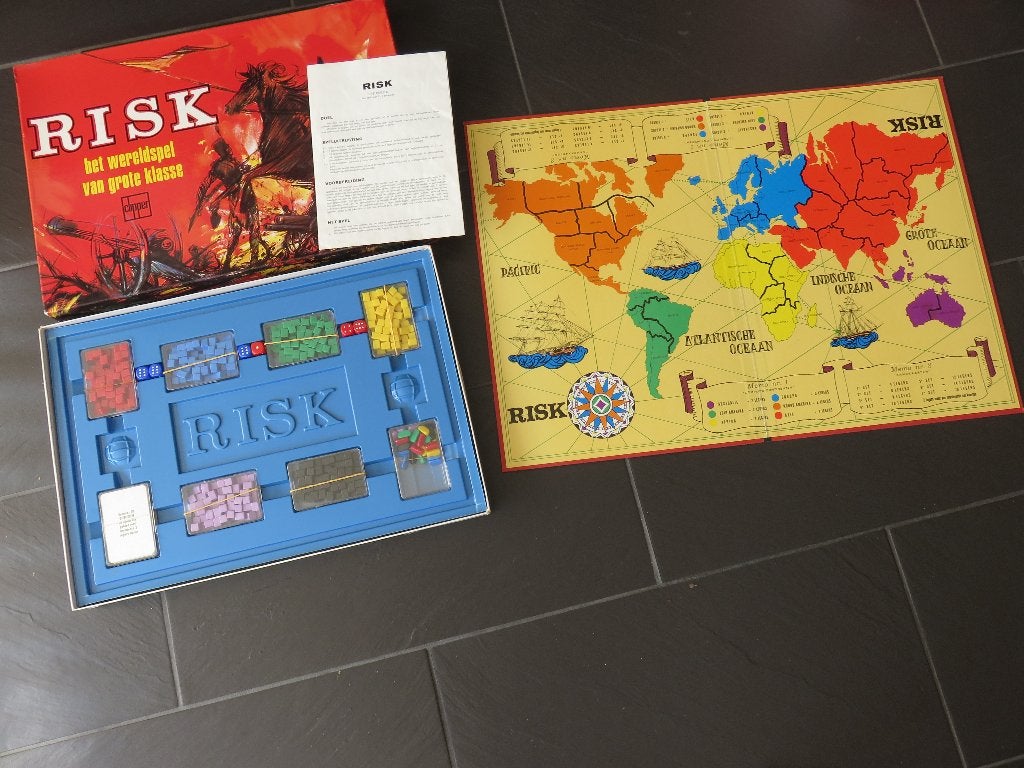 Risk, het wereldspel van grote klaase, vintage., Hobby en Vrije tijd, Ophalen of Verzenden, Gebruikt