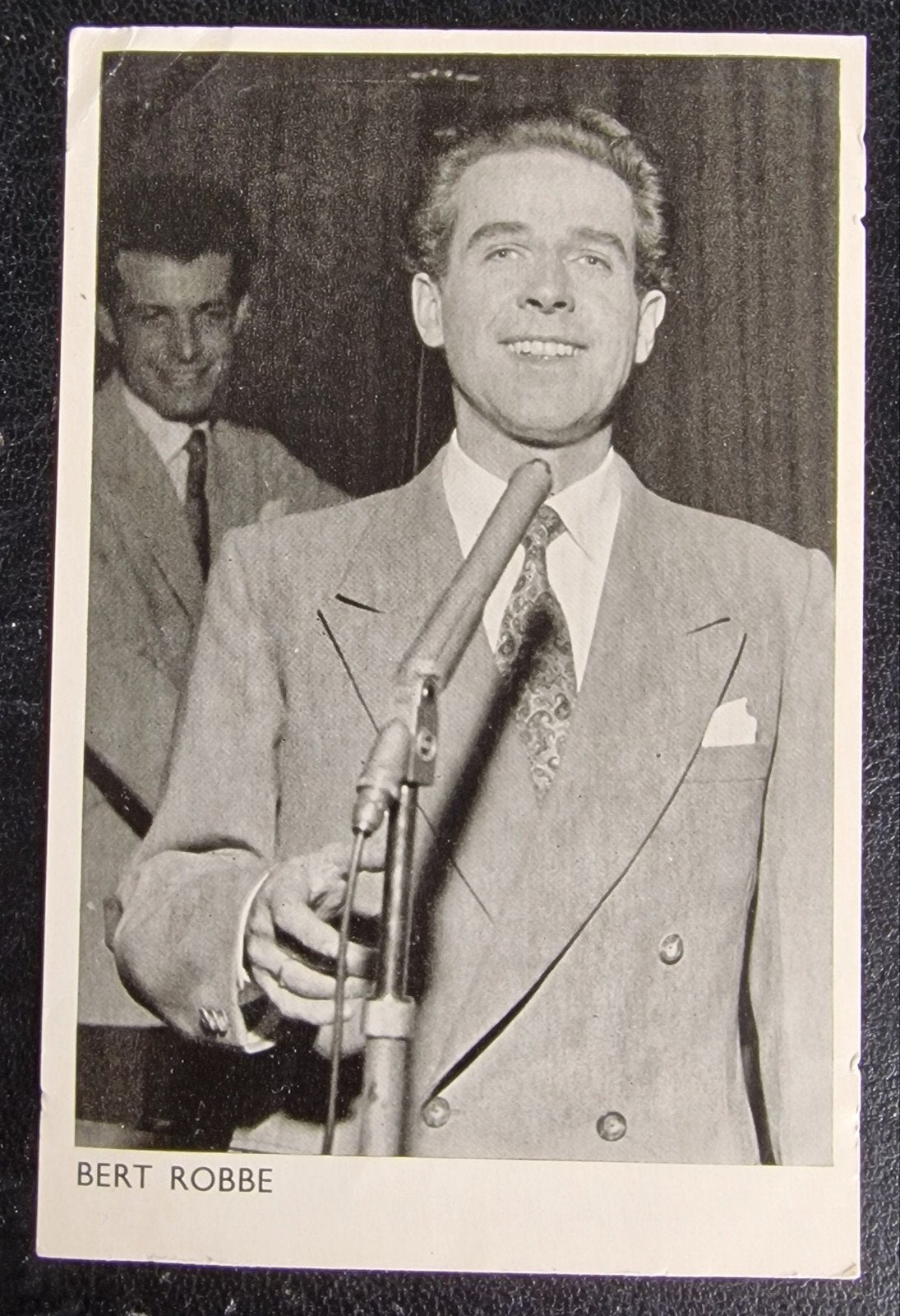 Vintage Bert Robbe Foto met Philips Grammofoonplaten, Verzamelen, Ophalen of Verzenden, Gebruikt, Foto of Kaart