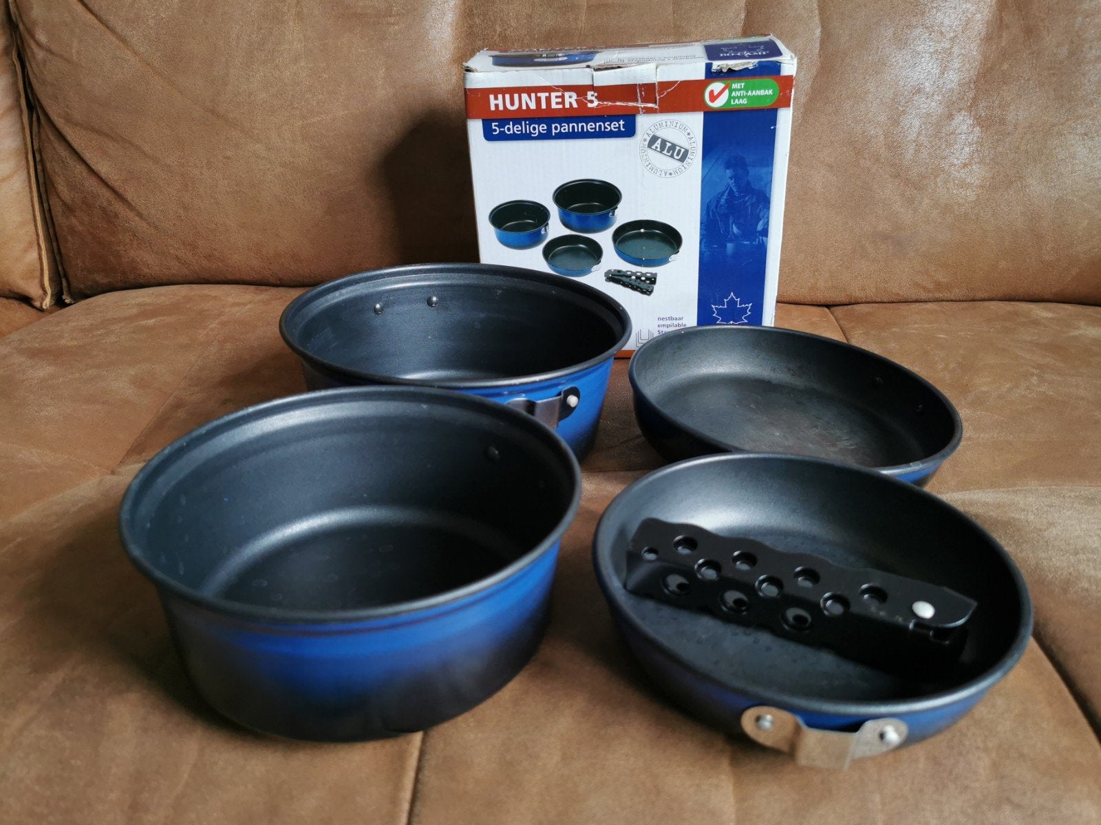 Hunter 5-delig pannenset - Ideaal voor kamperen, Caravans en Kamperen, Ophalen, Gebruikt