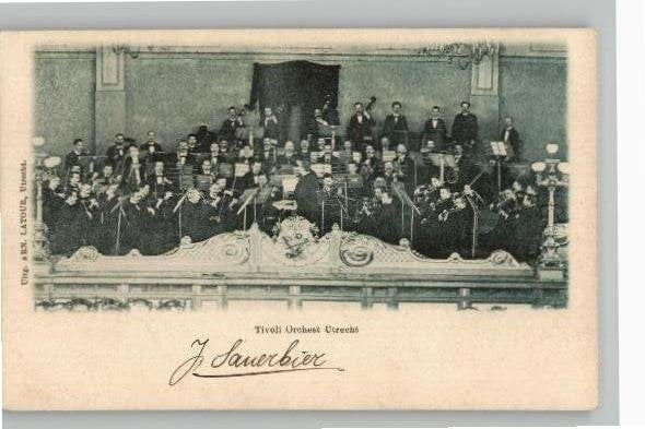Utrecht Tivoli Orchest Schaarse kaart uitg ARN. Latour 1900, Ophalen of Verzenden, Voor 1920, Gelopen, Utrecht