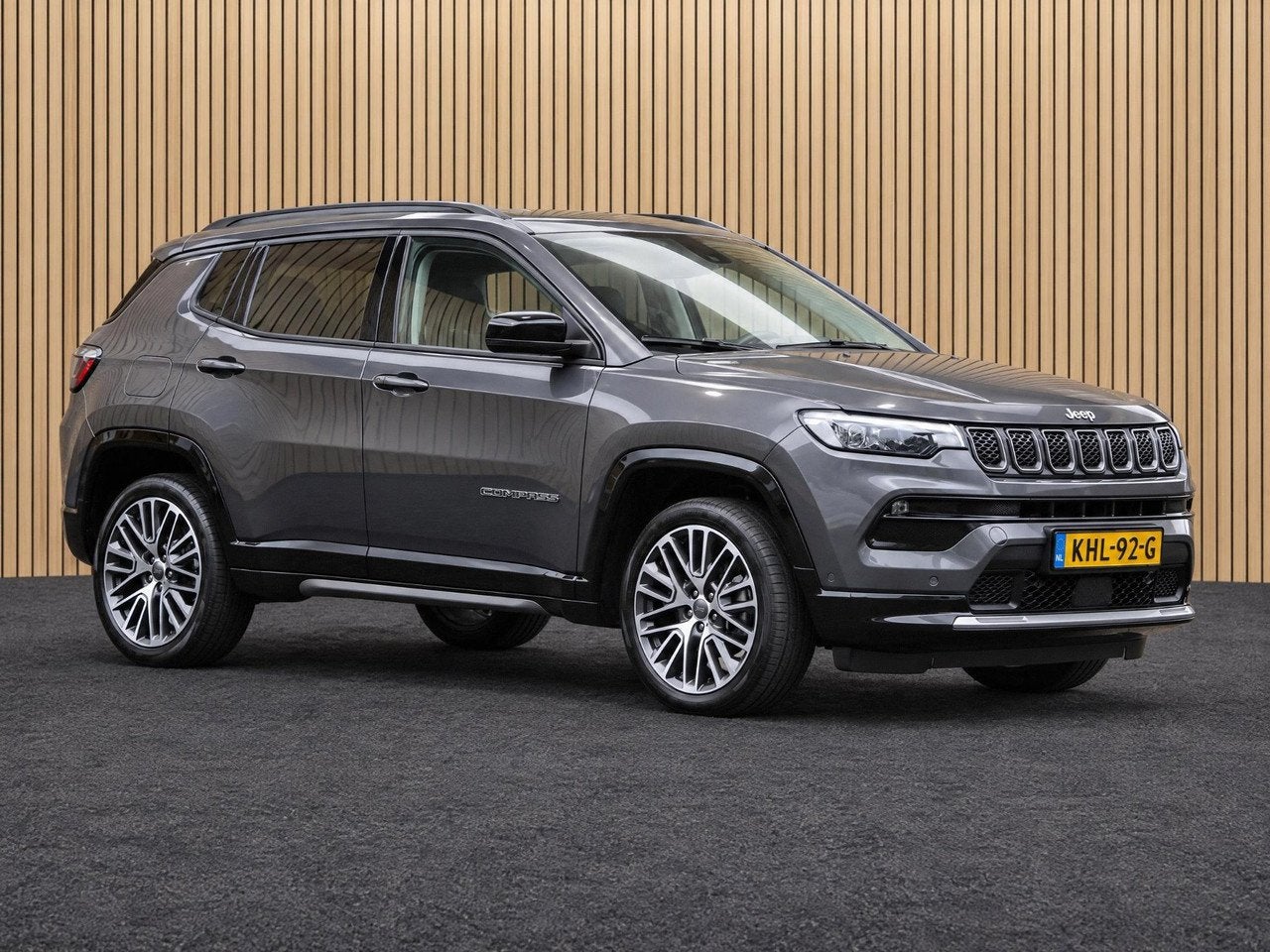 Jeep Compass 1.5T e-Hybrid S Automaat | Navi / Leder / Camer, Auto's, Automaat, Gebruikt, 4 cilinders, Compass