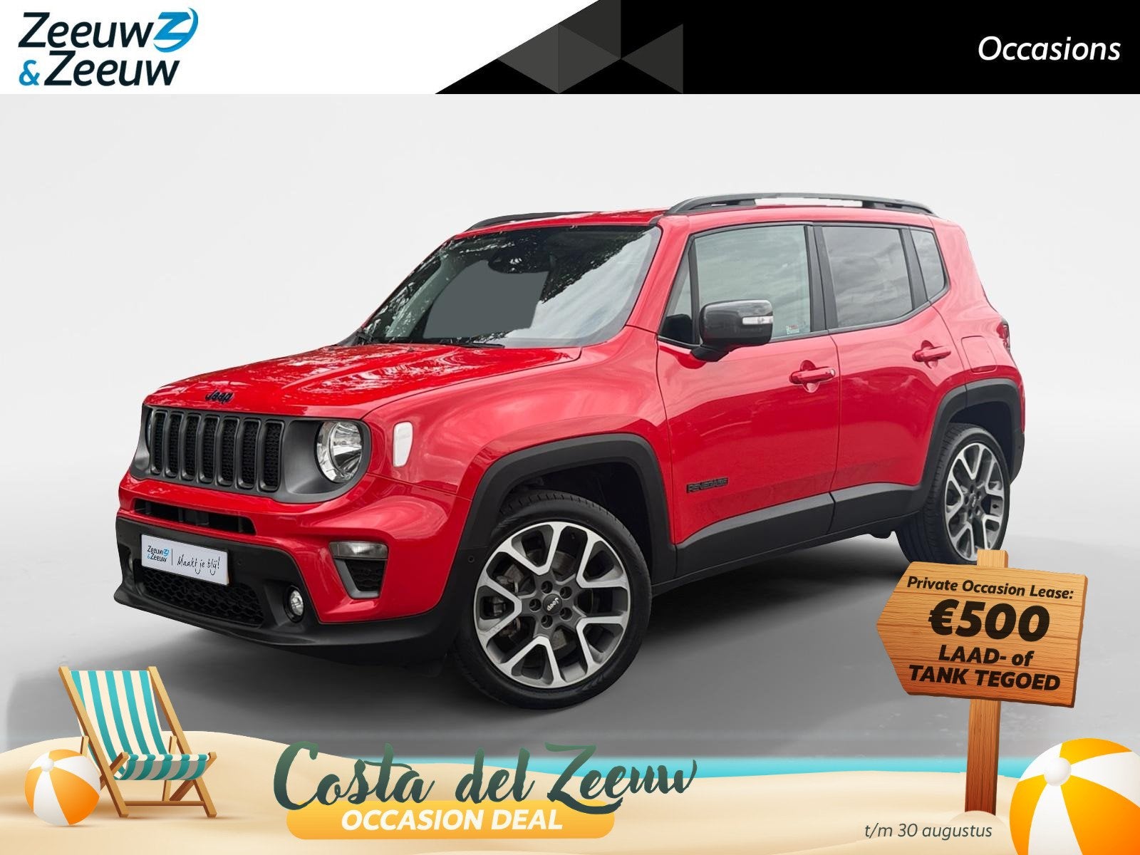 Jeep Renegade 4xe 240 Plug-in Hybrid Electric S 12 MAANDEN G, Auto's, Jeep, Automaat, 12 maanden, Stof, Gebruikt