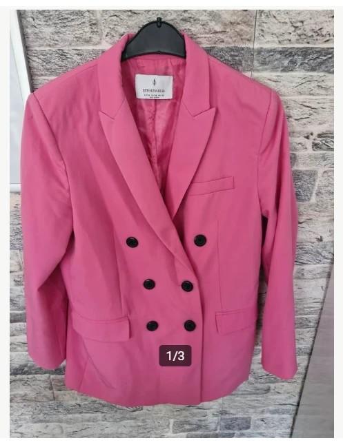 Roze colbert met knopen Maat M h4, Maat 38/40 (M), Onbekend, Ophalen of Verzenden, Zo goed als nieuw