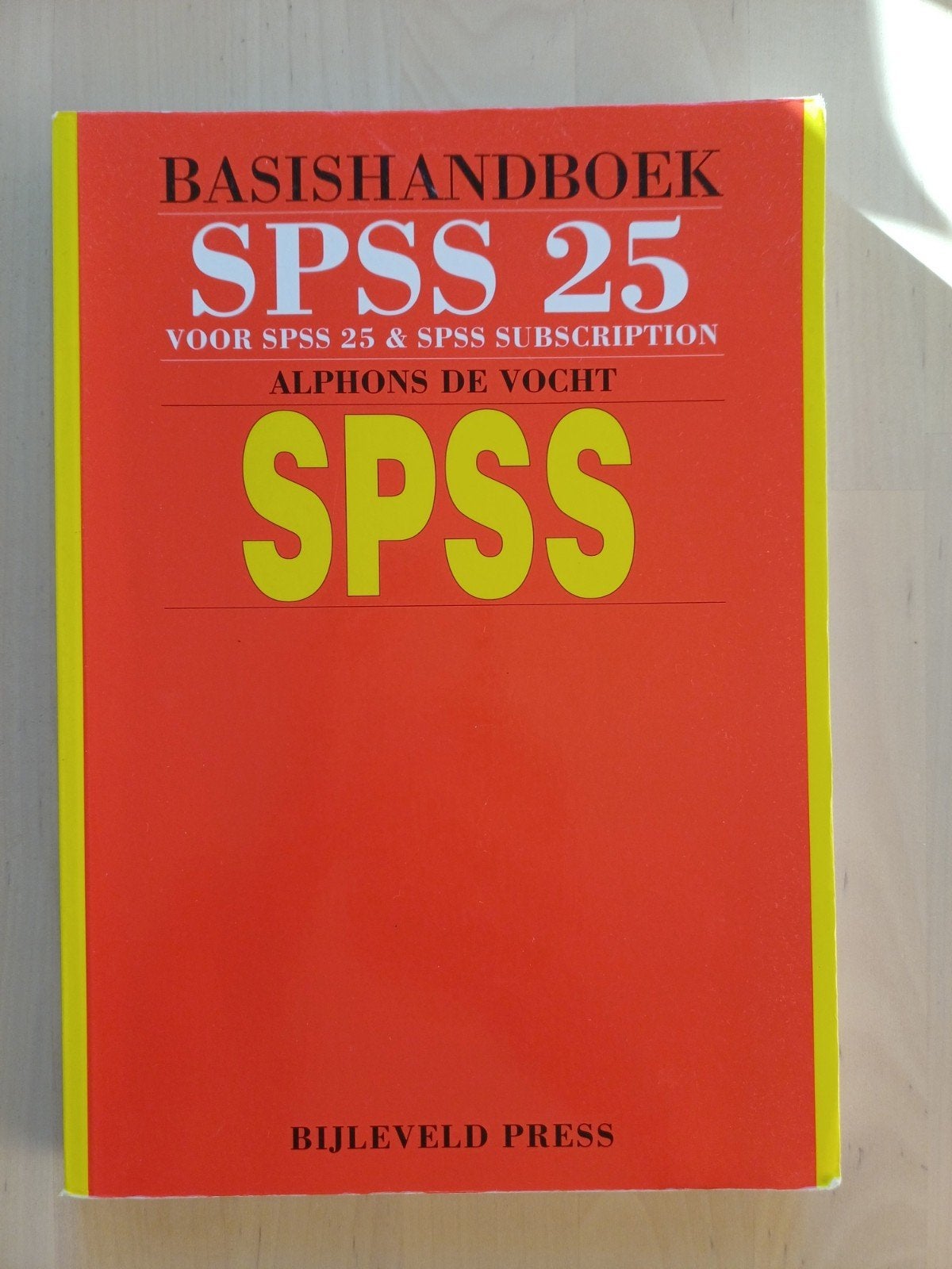 Basishandboek SPSS 25, Ophalen of Verzenden, Zo goed als nieuw, Alphons de Vocht