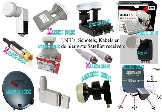 LNB, satelliet kop, Schotel diverse type`s NIEUW