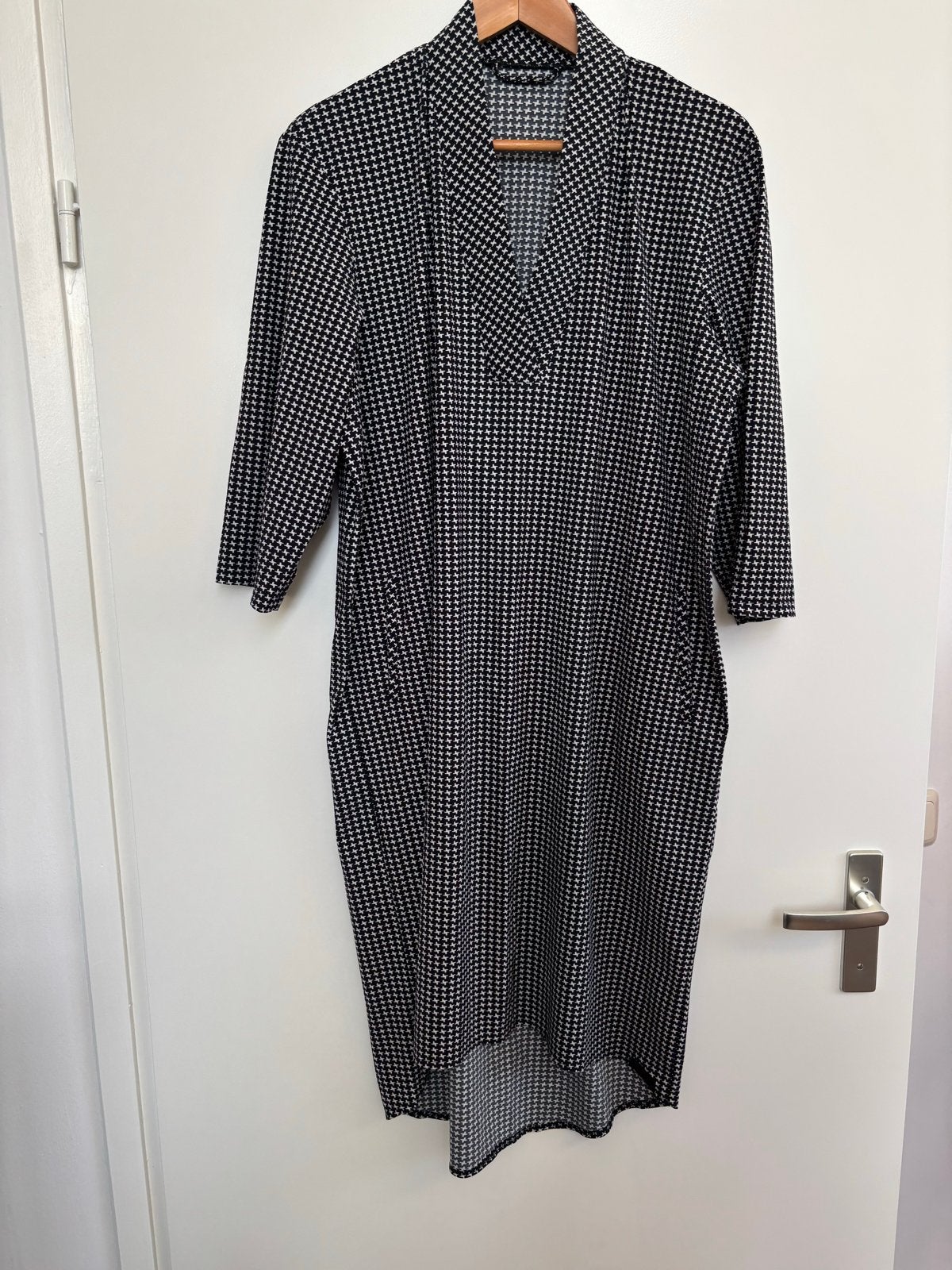 Penn & Ink travelstof kimono jurk mt 42/XL, Zwart, Maat 46/48 (XL) of groter, Ophalen of Verzenden, Zo goed als nieuw