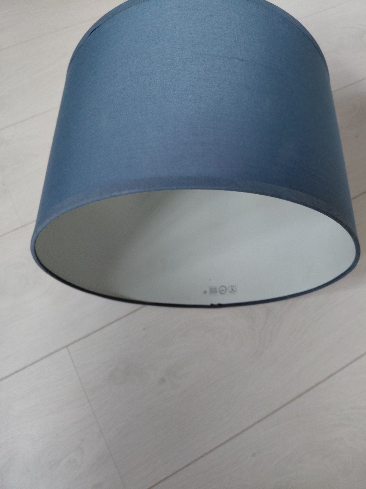 Blauwe lampenkap 30 cm, Ophalen of Verzenden, Zo goed als nieuw, Blauw, Rond