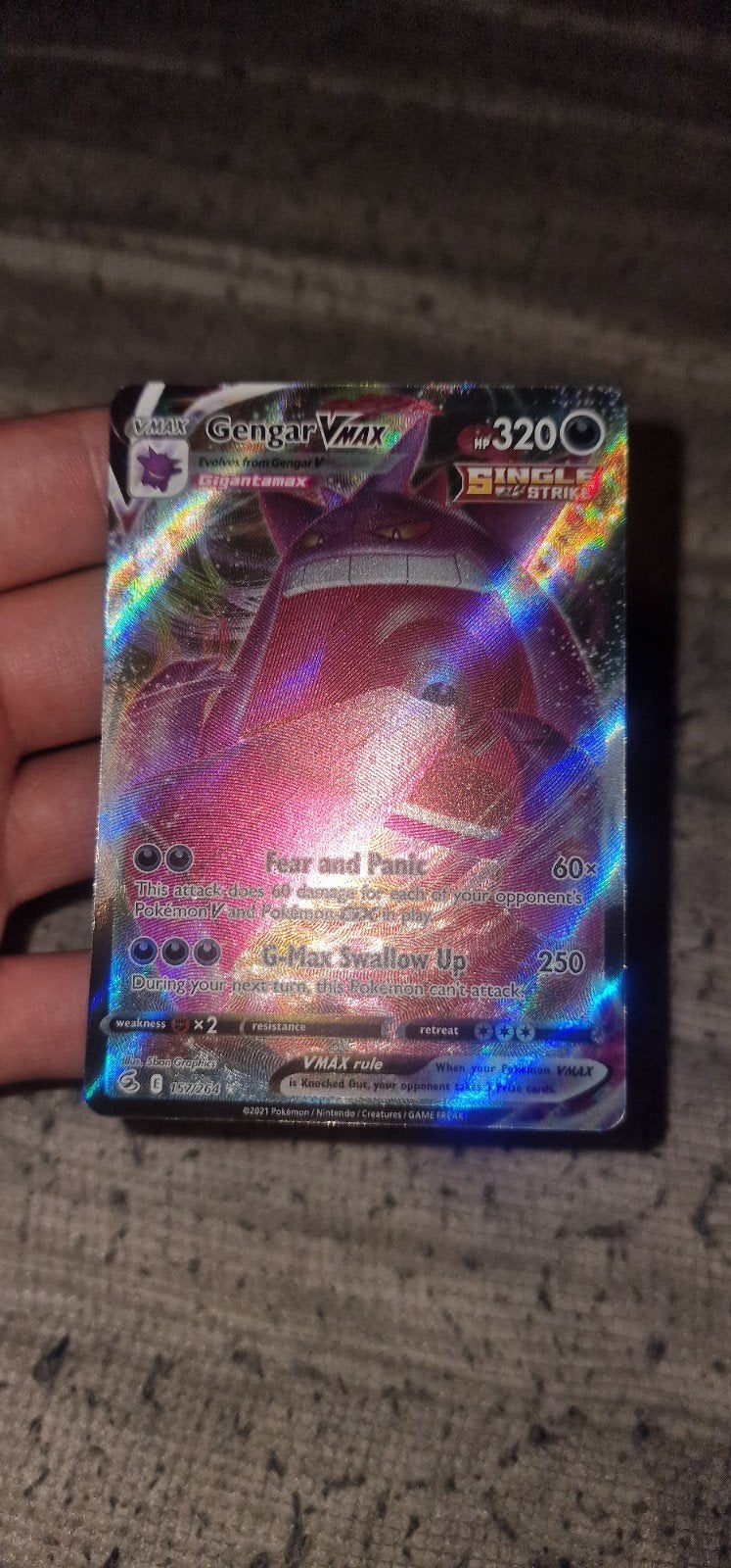 Gengar VMAX 157/264 - Fusion Strike - Near Mint (NM), Ophalen of Verzenden, Nieuw, Losse kaart, Foil