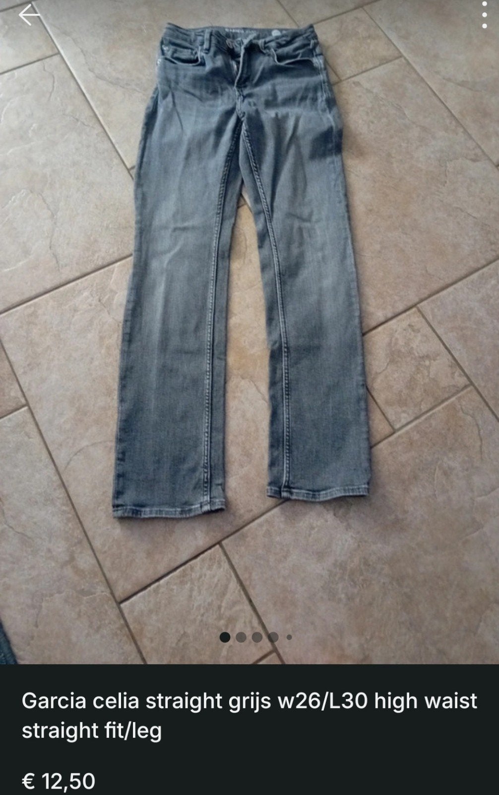 Garcia Celia Straight Grijze Jeans W26/L30 High Waist, Ophalen of Verzenden, W27 (confectie 34) of kleiner, Grijs, Gedragen