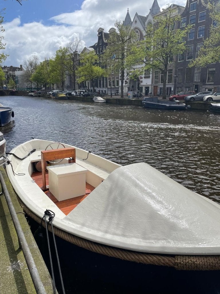 Omgebouwde polyester reddingssloep 7,4m - vaarklaar, Watersport en Boten, Sloepen, Gebruikt, Binnenboordmotor, Diesel, Kabelaring