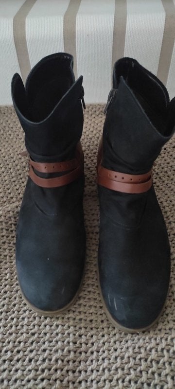 Gabor blauw suede enkellaars, 4,5-37,5, Lage of Enkellaarzen, Gabor, Zo goed als nieuw, Verzenden