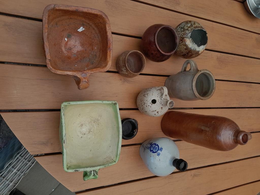 Aardewerk potten kruiken, Ophalen of Verzenden
