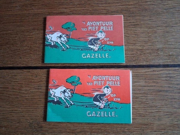 Piet Pelle en zijn Gazelle fietsen 2x boekje jaren tachtig, Verzamelen, Ophalen of Verzenden, Gebruikt, Overige typen