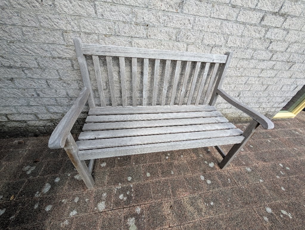 Teak tuinbank, Ophalen, Gebruikt, Teakhout