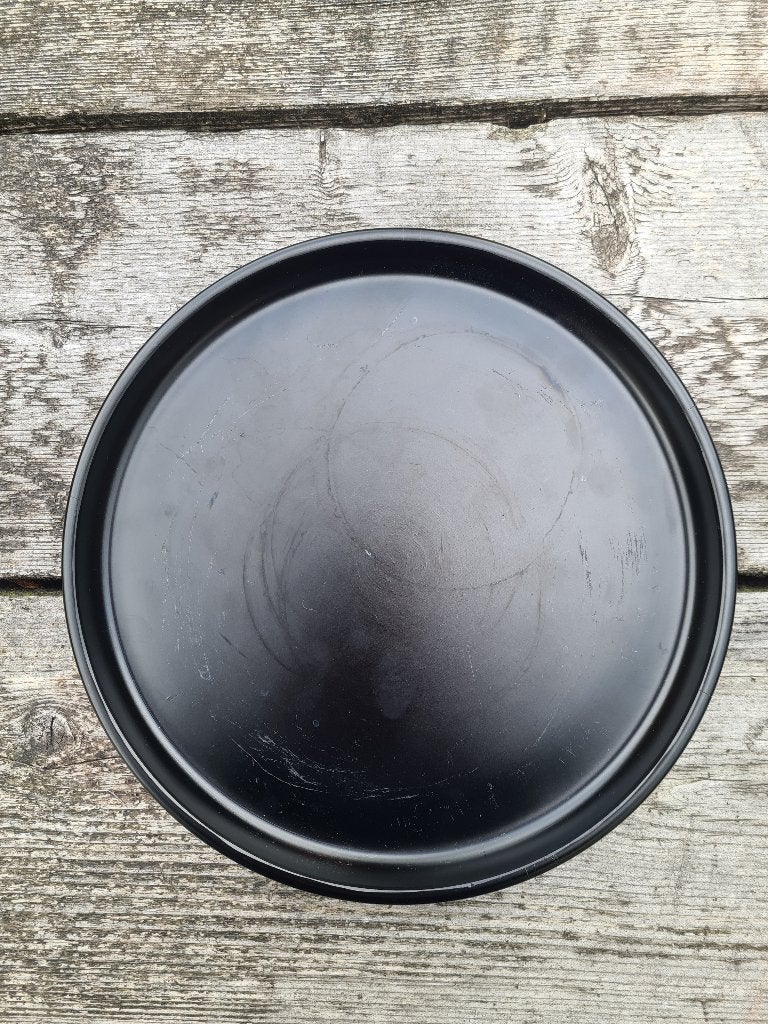 A.D. Copier onderschotel glas zwart 23 cm, Ophalen of Verzenden