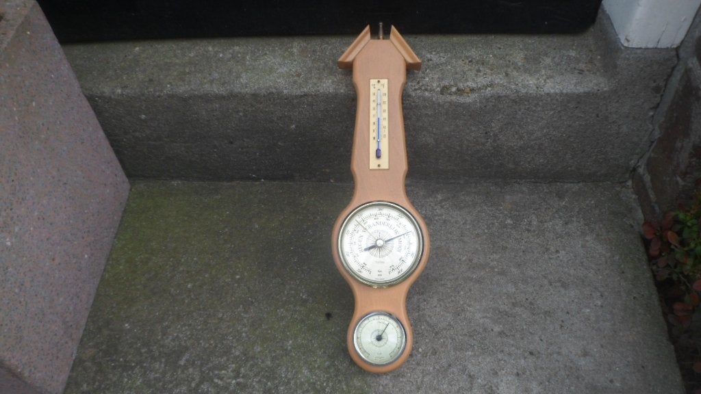 Vintage weerstation Barometer Thermometer Hygrometer, Ophalen of Verzenden, Gebruikt, Weerstation