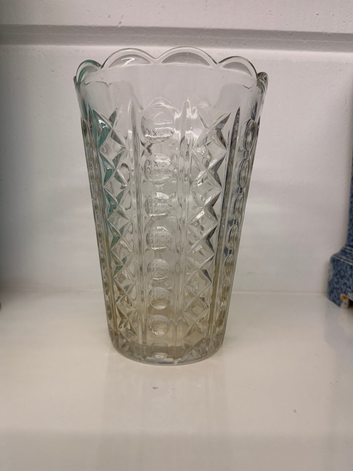 Leerdam vaas van persglas, Ophalen of Verzenden, Zo goed als nieuw
