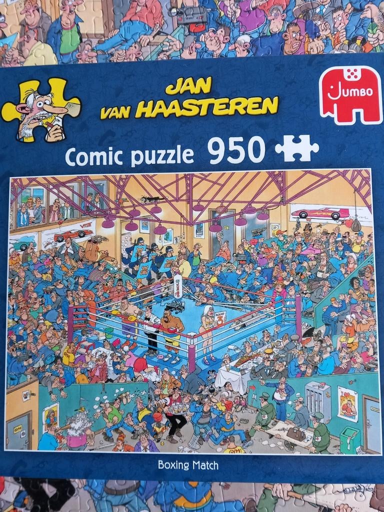 Jan van Haasteren Bokswedstrijd. 950 stukjes., Ophalen of Verzenden, 500 t/m 1500 stukjes, Zo goed als nieuw, Legpuzzel
