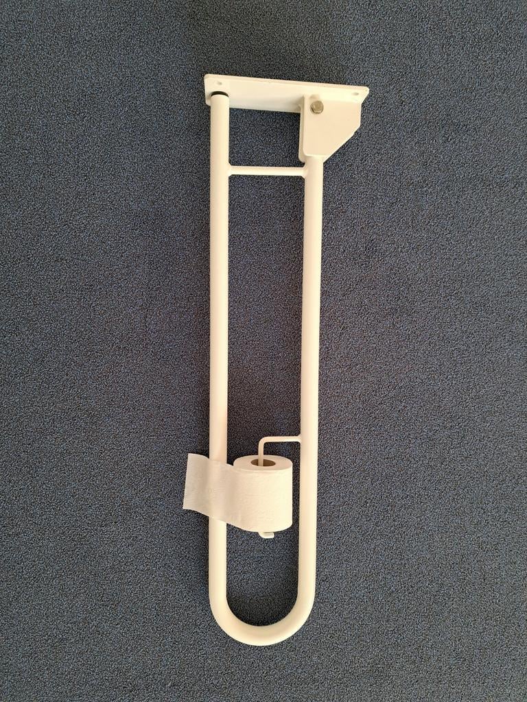 Mooie degelijke toiletbeugel met wc-rol houder, Huis en Inrichting, Ophalen of Verzenden, Zo goed als nieuw, Wit, Overige typen