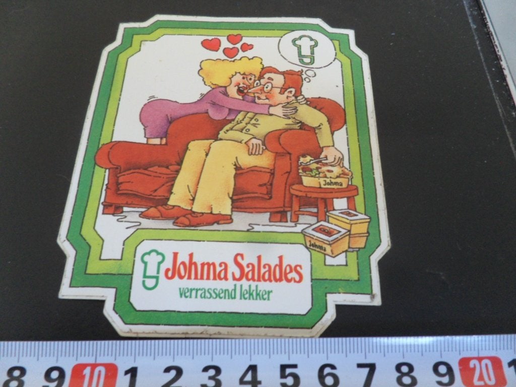 sticker JOHMA salades verrassend lekker, Ophalen of Verzenden, Zo goed als nieuw