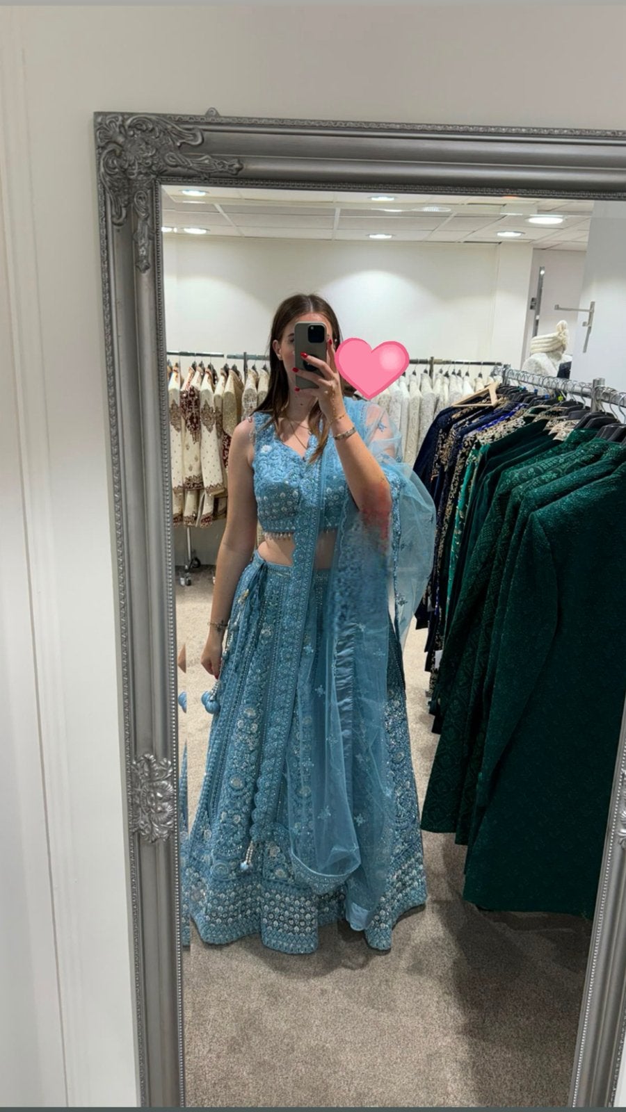 Lehenga jurk, Verzenden, Zo goed als nieuw, Overige typen