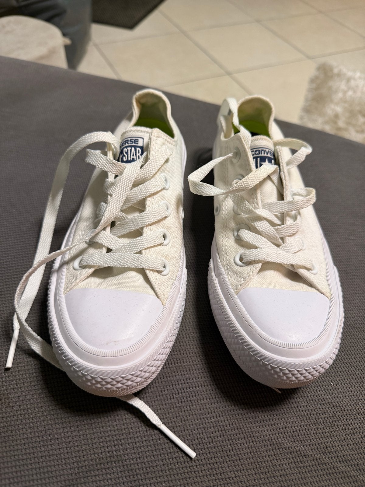Converse All Star Sneakers - Crème Wit - Maat 36, Ophalen of Verzenden, Zo goed als nieuw, Beige, Sneakers of Gympen