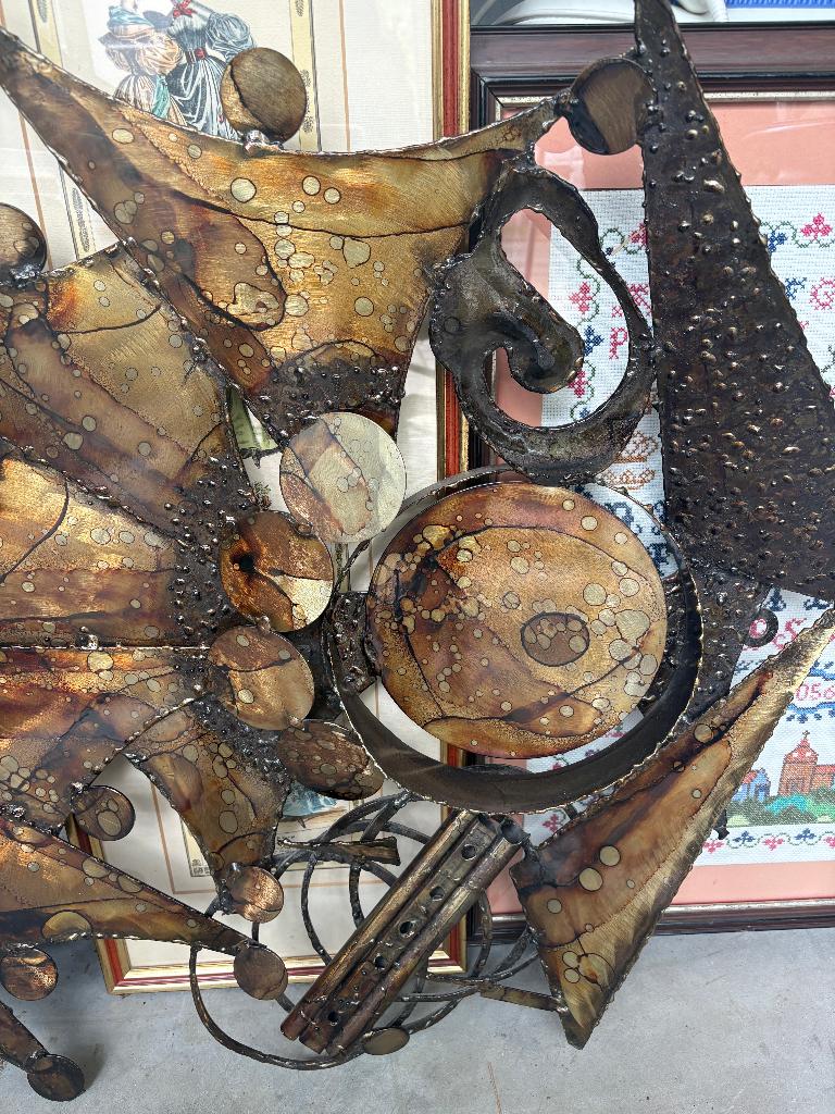 wandsculptuur, Metaal, Gebruikt, 80 cm, Ophalen of Verzenden