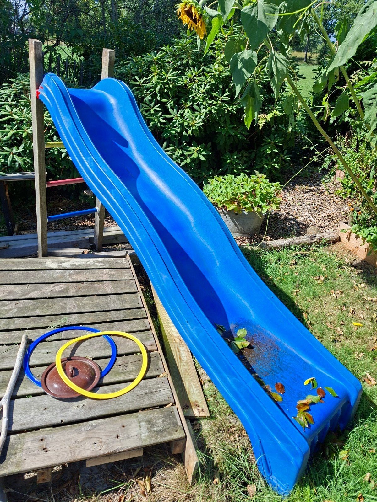 Blauwe glijbaan voor speeltuin of speeltoestel, Ophalen, Gebruikt, Glijbaan