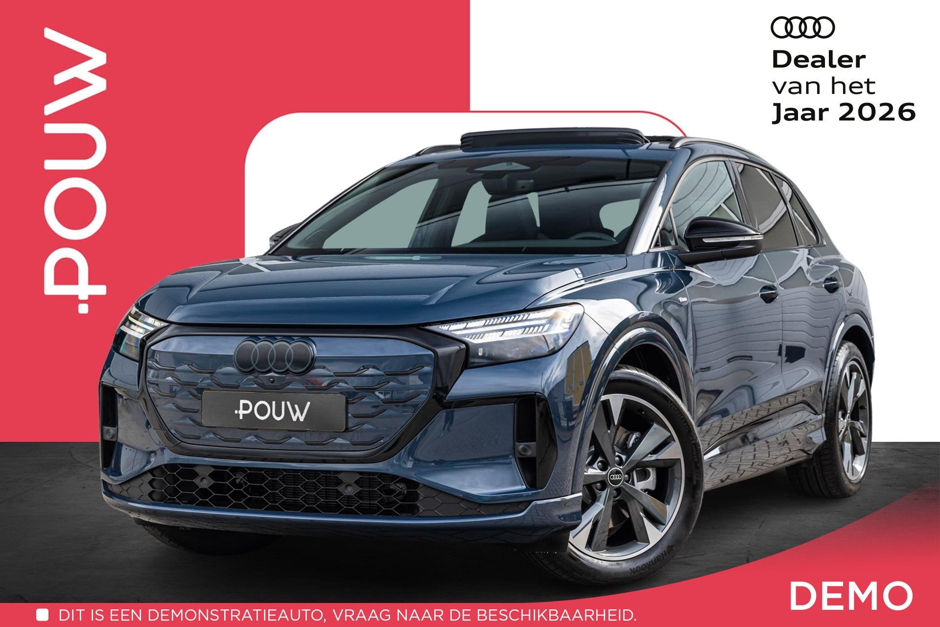 Audi Q4 e-tron 286pk S edition performance 82 kWh | Panorama, Auto's, Automaat, Achterwielaandrijving, Zwart, 82 kWh