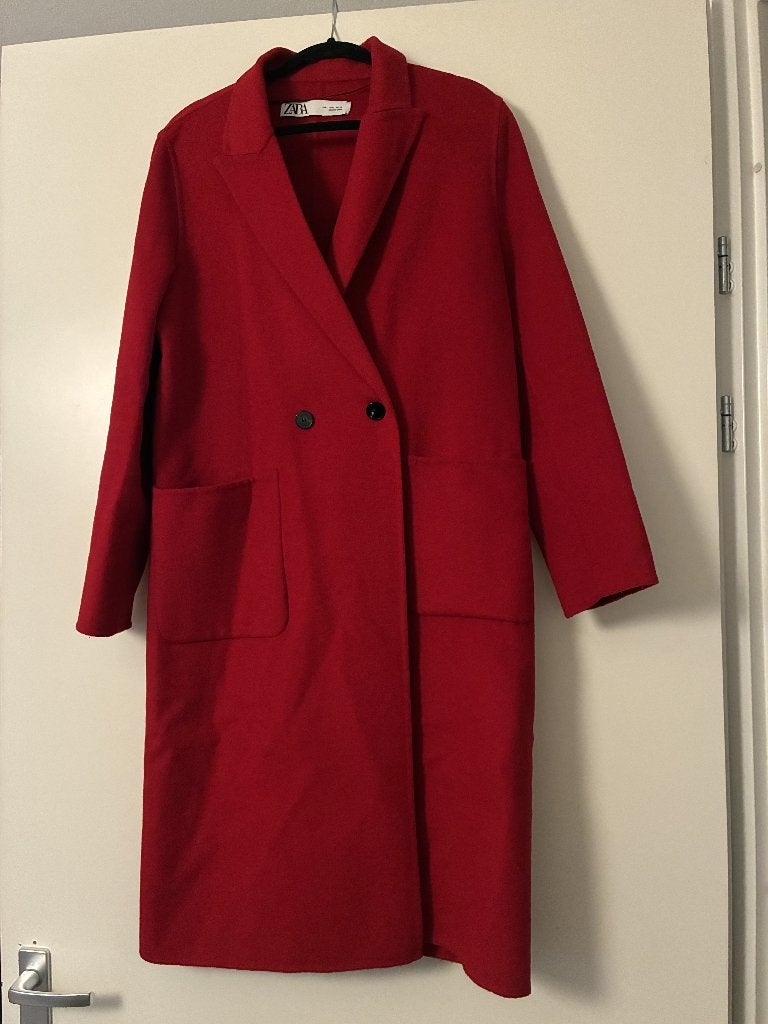 ZARA lange mantel maat L – Nieuw, alleen gepast, Kleding | Dames, Ophalen of Verzenden, Nieuw, Zwart