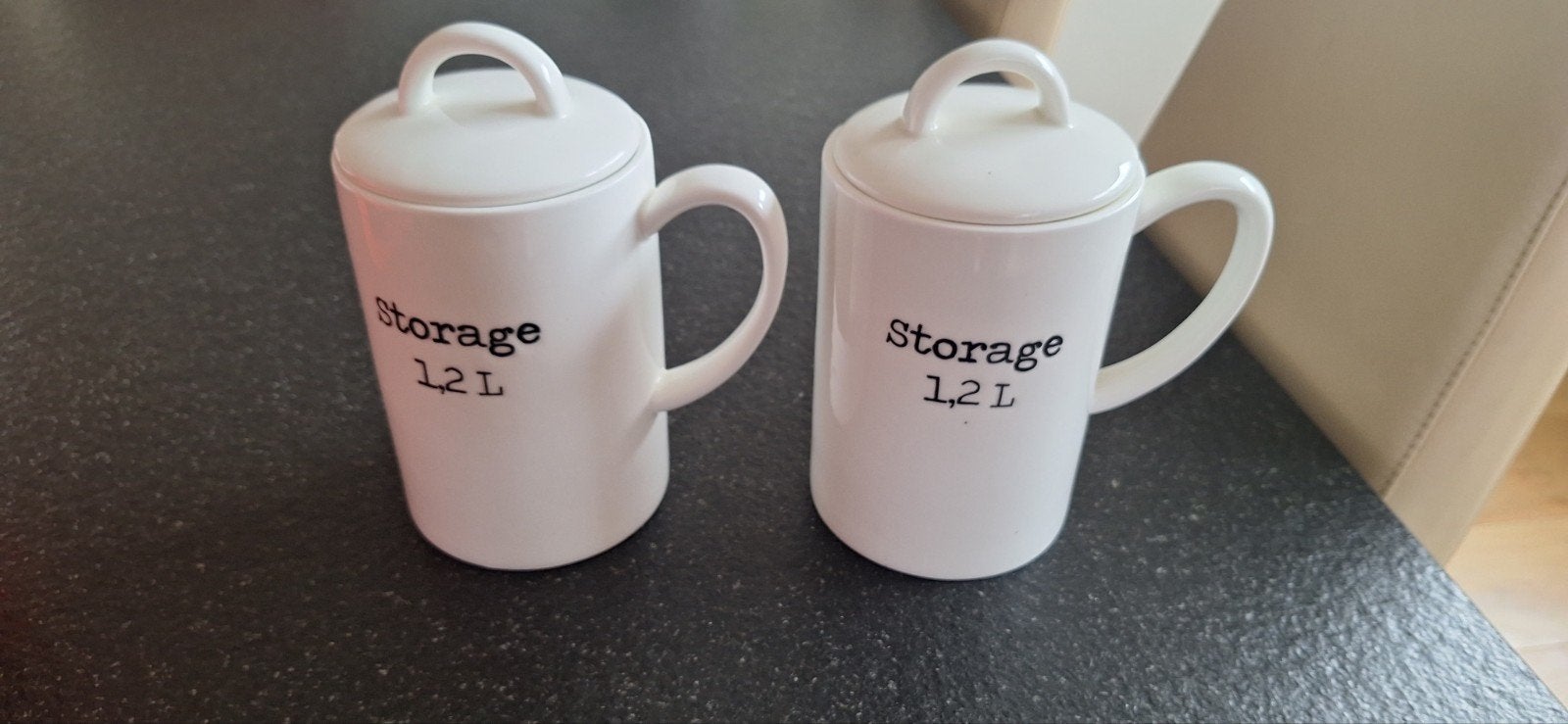 Set: servies  Riviera Maison voorraadpotten 1.2L, Huis en Inrichting, Overige merken, Keramiek, Overige typen, Nieuw