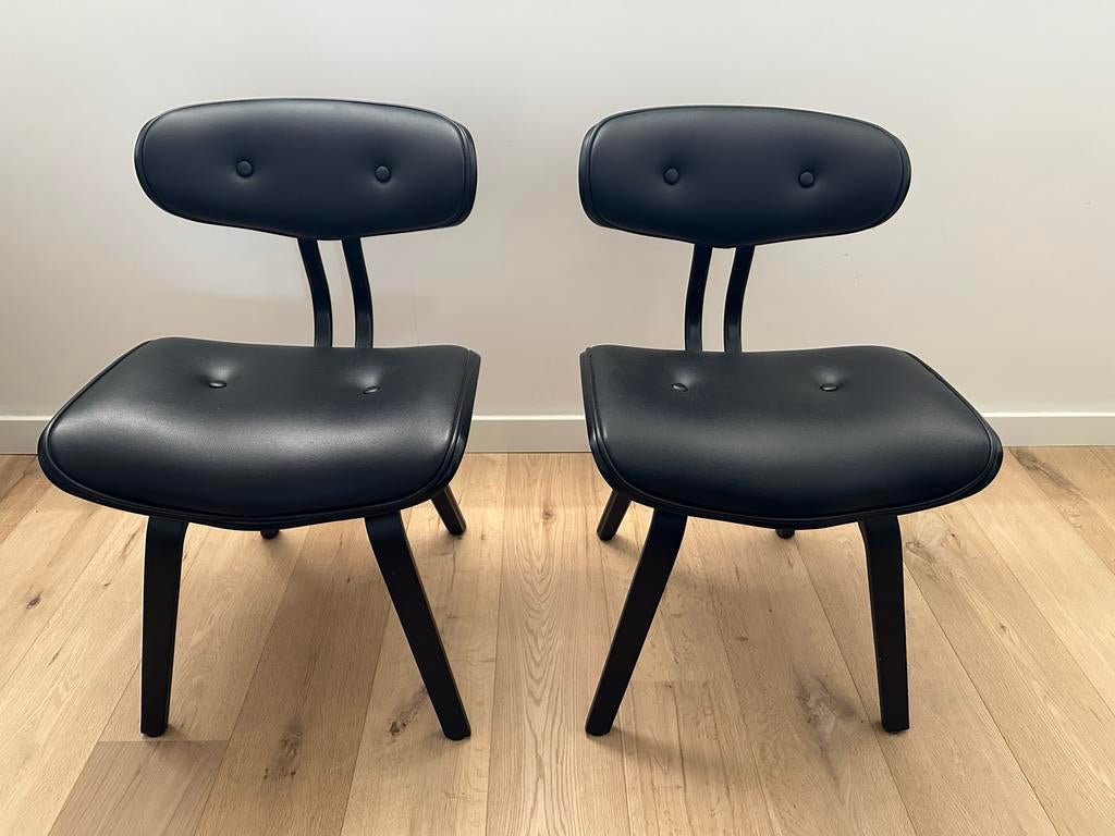 Twee Dutchbone Blackwood stoelen, Twee, Zwart, Zo goed als nieuw, Ophalen