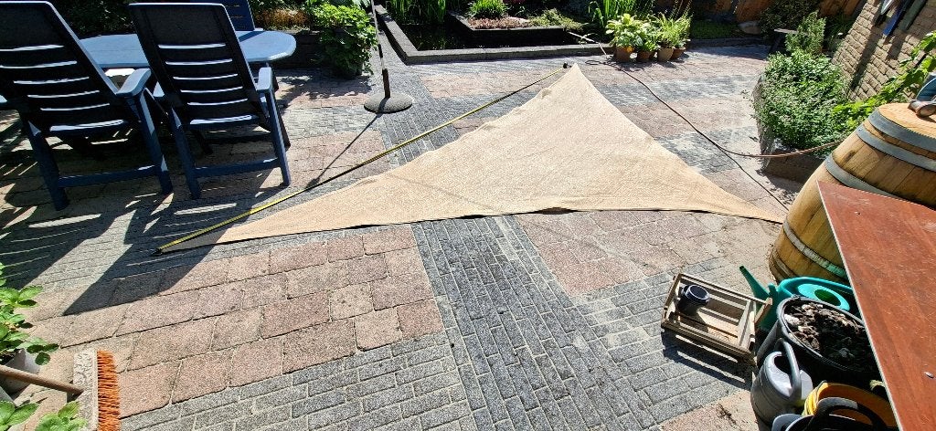 Schaduwdoek, 5.40m x 4.0m x 4.0m, Tuin en Terras, Schaduwdoeken, Ophalen, Zo goed als nieuw