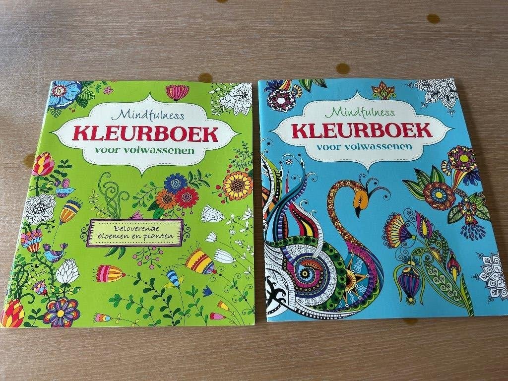 Mindfulness Kleurboeken voor Volwassenen - Set van 2, Hobby en Vrije tijd, Tekenen, Ophalen of Verzenden, Zo goed als nieuw, Boek of Gids