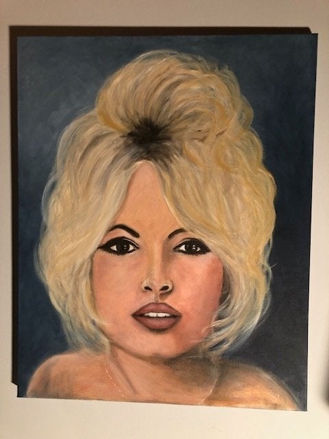 schilderij Brigitte Bardot, Ophalen, Zo goed als nieuw, Schilderij, 75 – 100